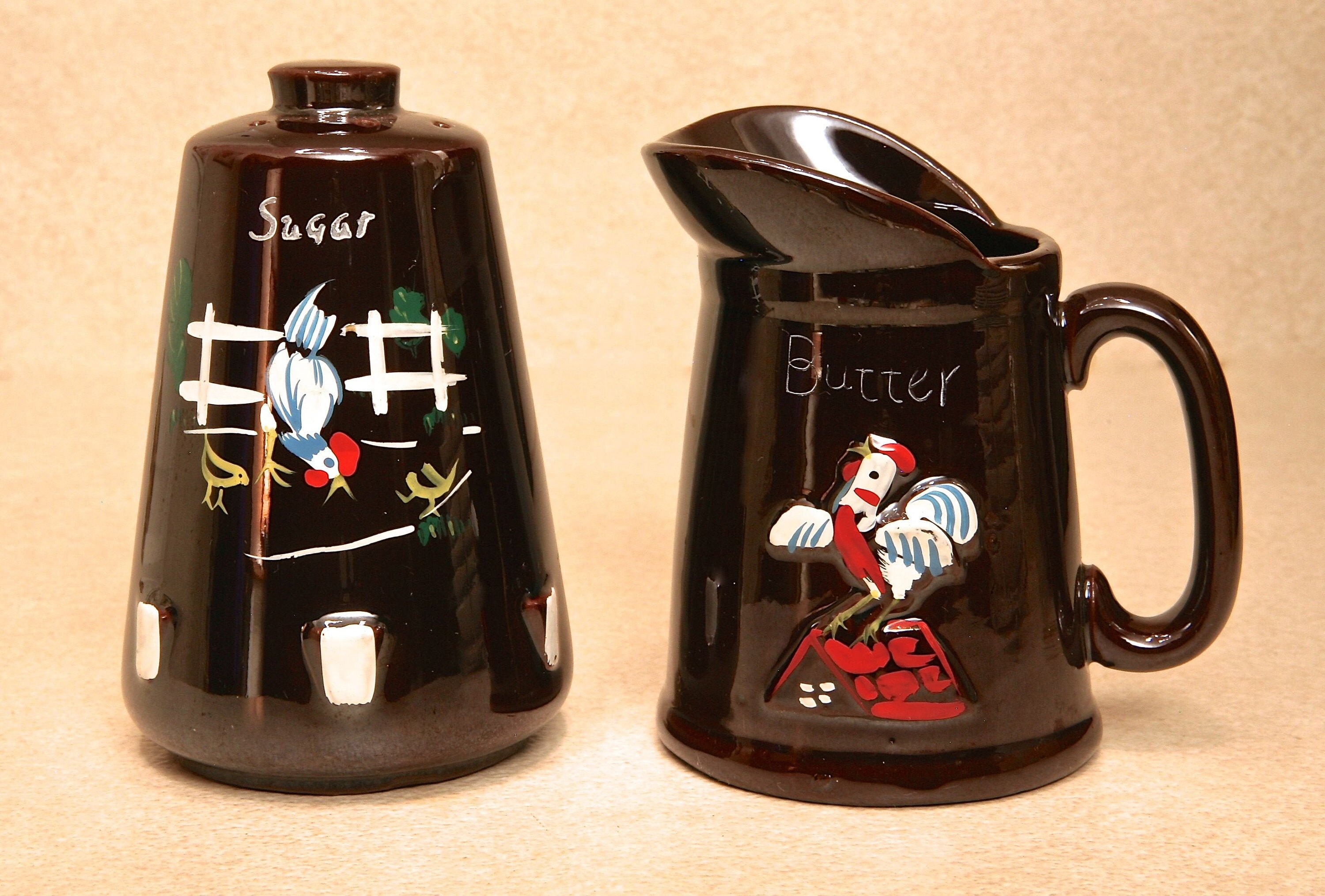 【ビンテージ】クリーマー＆シュガー　美品 セラミックシュガー＆クリーマー - Etsy 日本