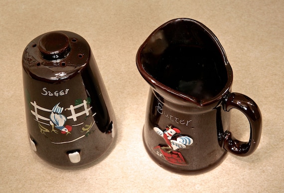 【ビンテージ】クリーマー＆シュガー　美品 セラミックシュガー＆クリーマー - Etsy 日本