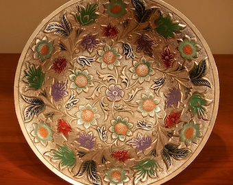 Silver Plated Flowered Bowl