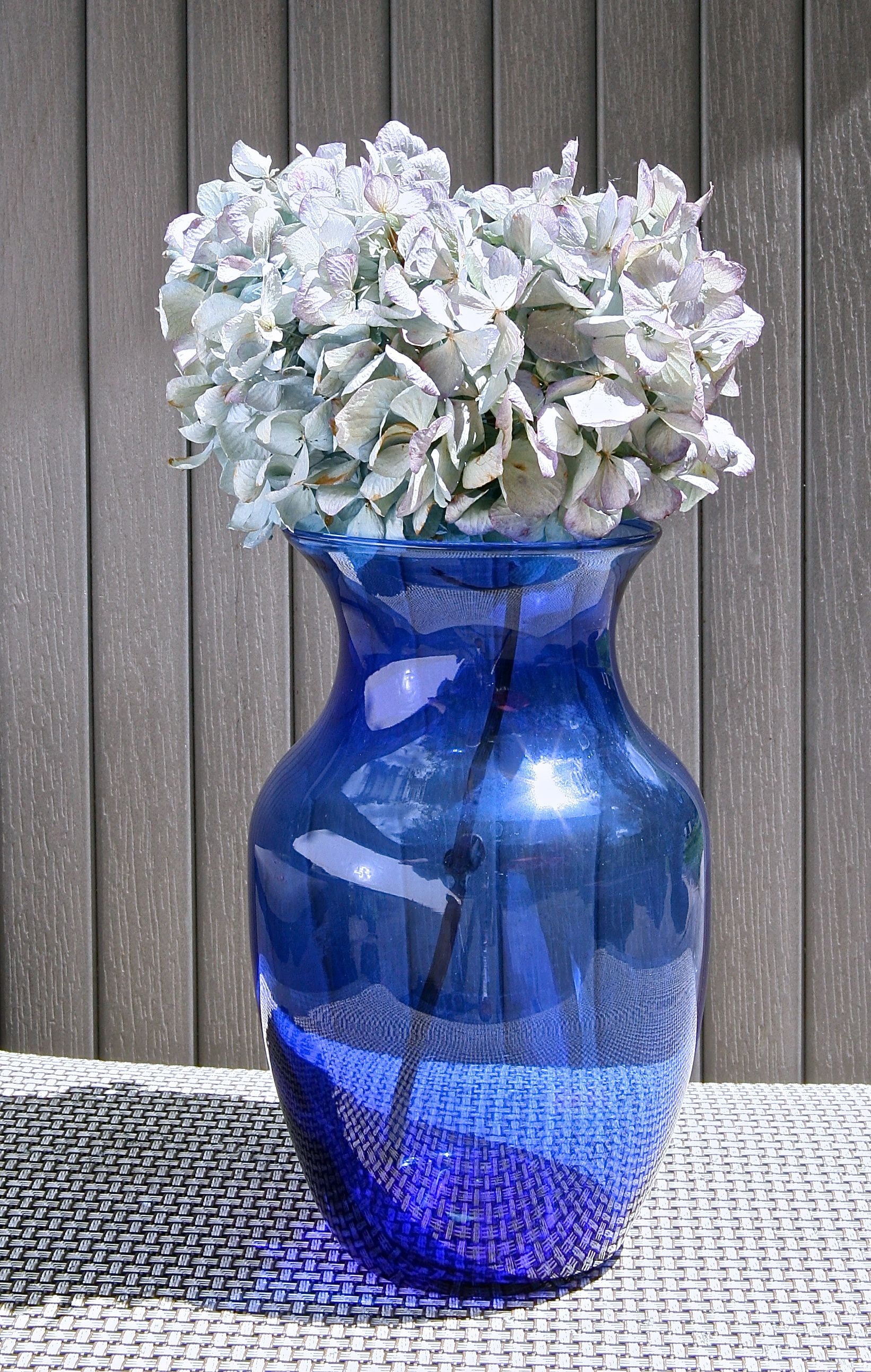 COBALT GLASS VASES - Etsy