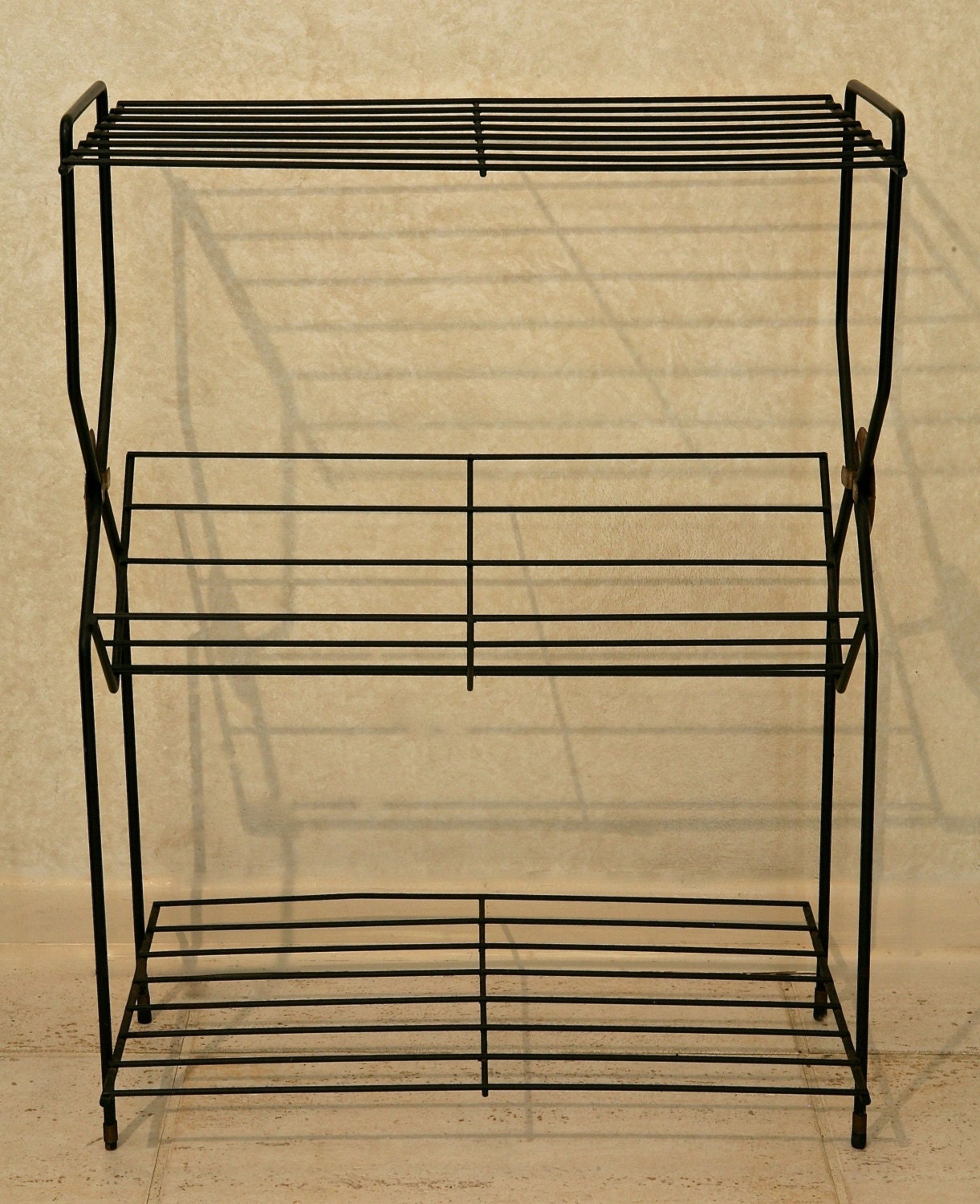 VINTAGE Metal Storage Rack - Etsy