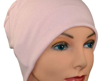 Chemo Cap, Cancer Beanie, Sleep, Pink, Size Small / Medium, Large, All Season, Organic Bamboo, super soft, cozy, comfortable