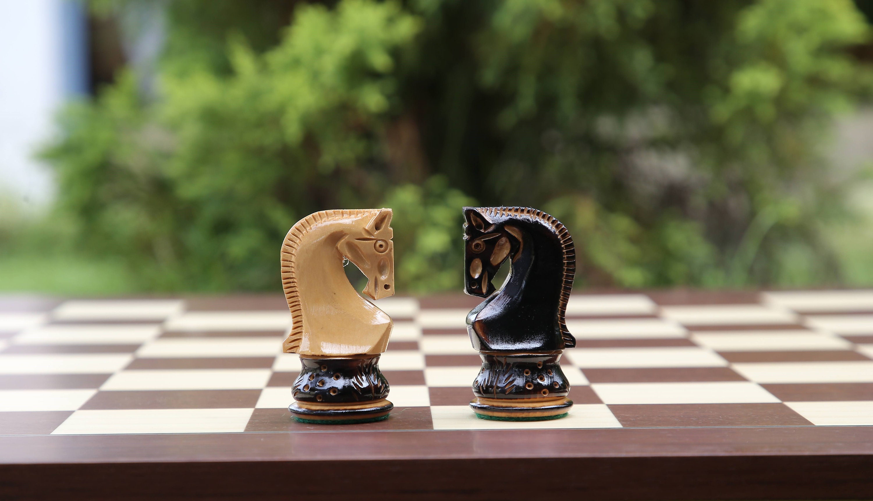 CLEARANCE SALE Hand Made and Burnt Mikhail Tal Chess Pieces in 