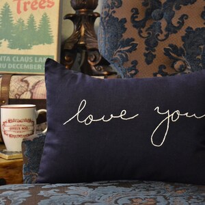 Custom Handwriting Pillow Embroidery Signature Hand Stitch Memory Pillow Memorial Gift for Mom Christmas Actual Handwriting Keepsake Gift