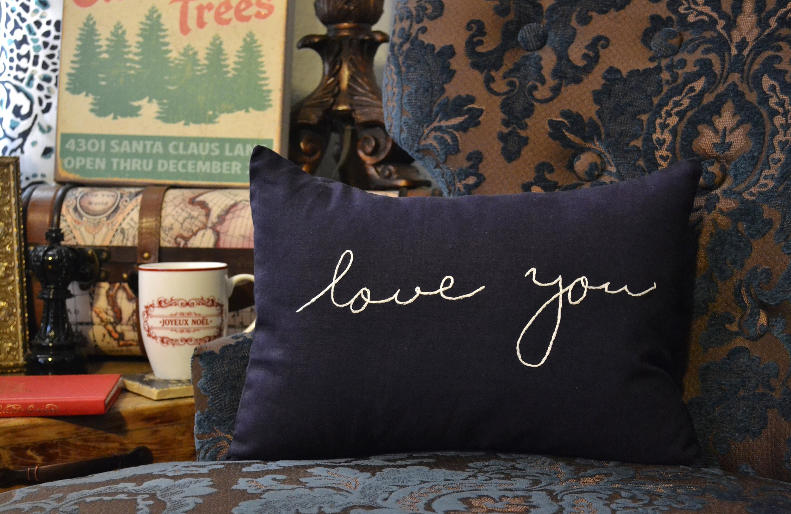 Custom Handwriting Pillow Embroidery Signature Hand Stitch Etsy