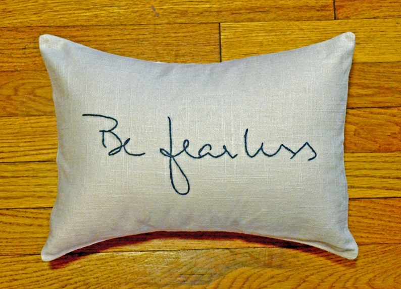 Custom Handwriting Pillow Cover Hand Embroidery Personalized Etsy