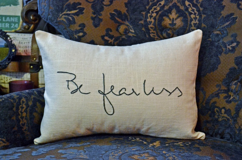 Custom Handwriting Pillow Cover Hand Embroidery Personalized Etsy