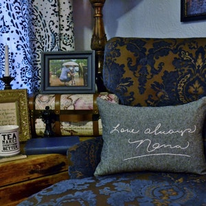 Custom Handwriting Pillow Cover Hand Embroidery Remembrance Gift Stitched Memorial Pillowcase Personalized Handwriting Gift Sentimental Gift