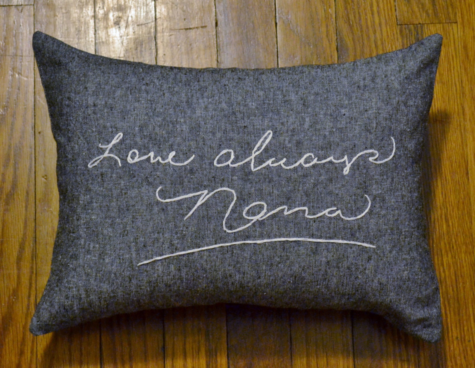 Custom Handwriting Pillow Cover Hand Embroidery Remembrance Etsy