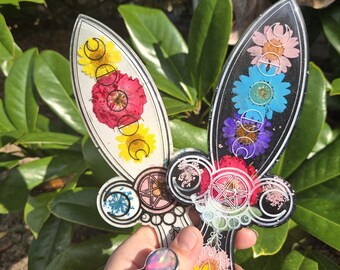 Moon Phase Goddess Dagger, Dried Flowers, Triple Moon, Luna Moth