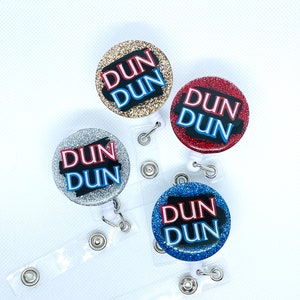 Law and Order DUN DUN Badge Reel Acrylic Resin Glitter Law and Order Special Victims Unit Organized Crime