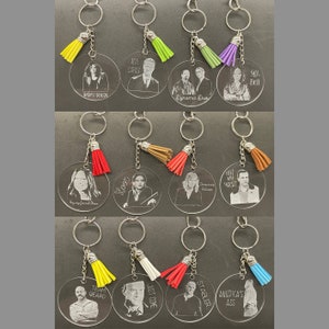 SVUxOC Engraved Acrylic Keychain Law and Order SVU Special Victims Unit Organized Crime Olivia Benson Elliot Stabler Ayanna Bell Sloot