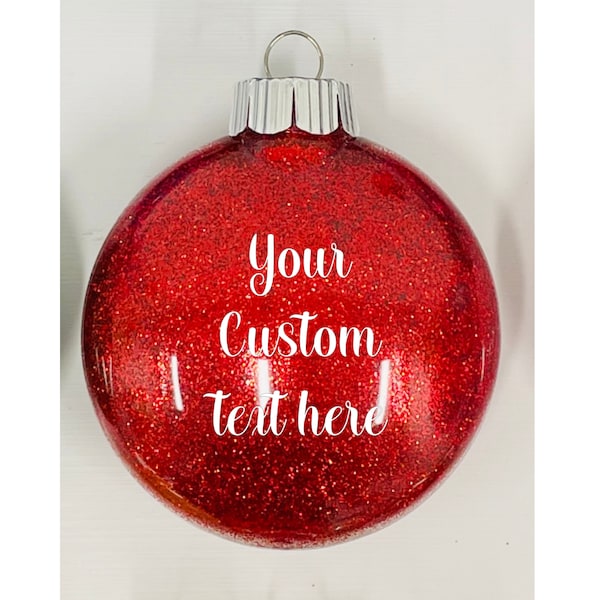 Glitter Christmas Ornaments Etsy
