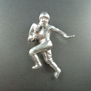 STERLING SILVER 3D Football Player Charm for Charm Bracelet