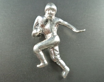 STERLING SILVER 3D Football Player Charm for Charm Bracelet