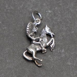 3D Sterling Silver Indian on a Horse