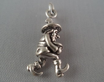 STERLING SILVER 3D Leprechaun with Pot of Gold Charm for Charm Bracelet