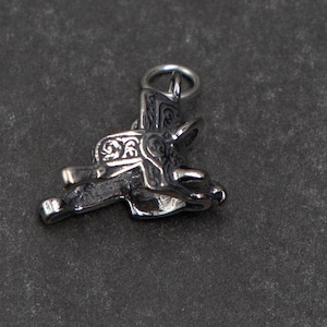 STERLING SILVER Saddle Charm for Charm Bracelet