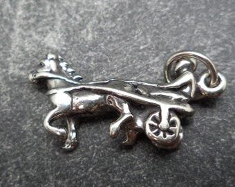 Sterling Silver 3D Harness Racer Charm for charm bracelet