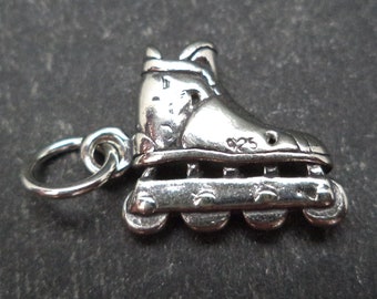 STERLING SILVER Roller Blade Charm for Charm Bracelet