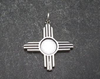 Sterling Silver 3D Medium Zia Charm for Charm Bracelet