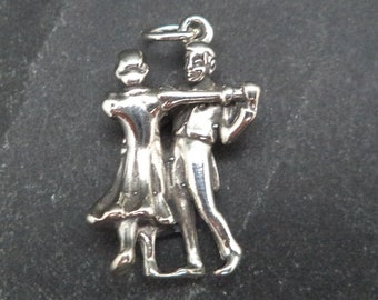 STERLING SILVER 3D Couple Dancing Charm for Charm Bracelet