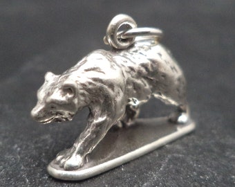 STERLING SILVER 3D Yellowstone Bear Charm for Charm Bracelet