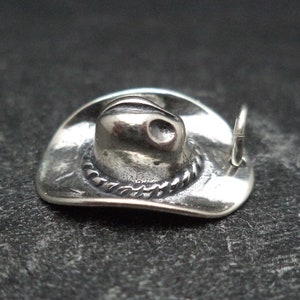 Sterling Silver 3D Cowboy Hat Charm for charm bracelet