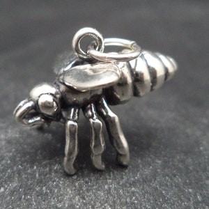 Sterling Silver 3D Honey Bee Charm for Charm Bracelet