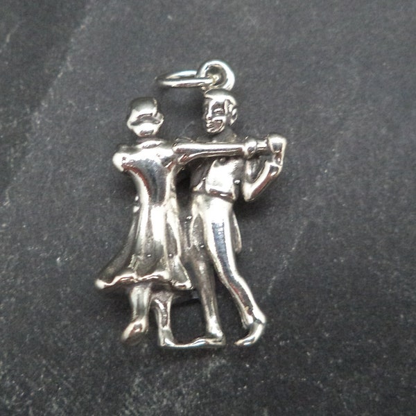 STERLING SILVER 3D Couple Dancing Charm for Charm Bracelet