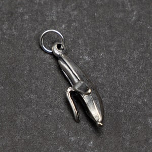 STERLING SILVER 3D Banana Charm for Charm Bracelet