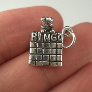 Srebrny wisiorek wróżki Bingo do bransoletki z zawieszkami