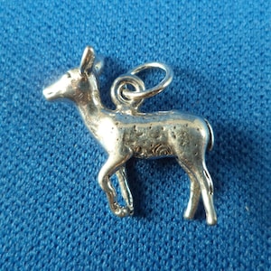 STERLING SILVER 3D Fawn Charm for Charm Bracelet