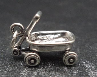 Charm Wangon 3D de plata de ley 925 para pulsera de charms