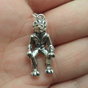 Sterling Silver 3D Wolfman Charm for Charm Bracelet