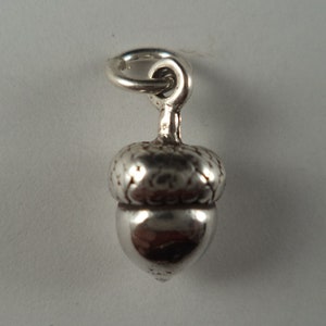 STERLING SILVER 3D Acorn Charm for Charm Bracelet