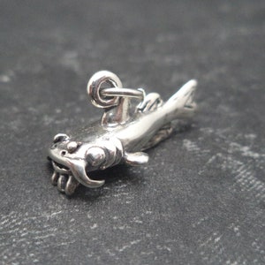 STERLING SILVER 3D Catfish Charm for Charm Bracelet