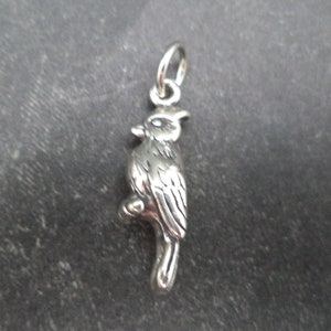 Sterling Silver 3D Cardinal Charm for Charm Bracelet