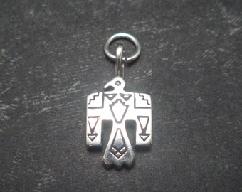 STERLING SILVER Small Thunderbird Charm for Charm Bracelet or Small Pendant