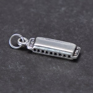 Sterling Silver Harmonica Charm