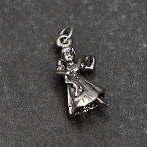 STERLING SILVER 3D Lady Dancing Charm for Charm Bracelet