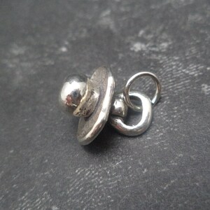 STERLING SILVER 3D Pacifier Charm, Baby Charm for Charm Bracelet