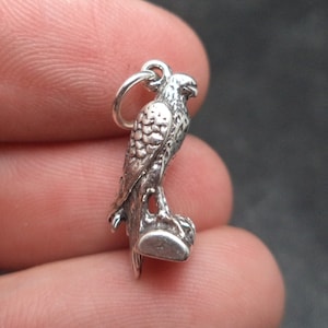 STERLING SILVER 3D  Falcon Charm for Charm Bracelet
