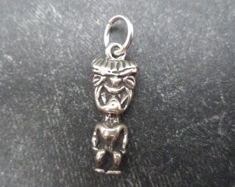 STERLING SILVER 3D Tiki Charm for Charm Bracelet