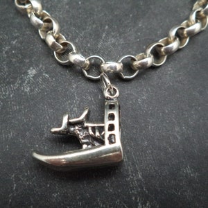 Sterling Silver 3D Air Boat Charm Charm for Charm Bracelet