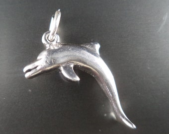 STERLING SILVER Dolphin Charm for Charm Bracelet