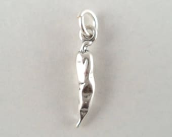 STERLING SILVER 3D Chili Pepper Charm for Charm Bracelet