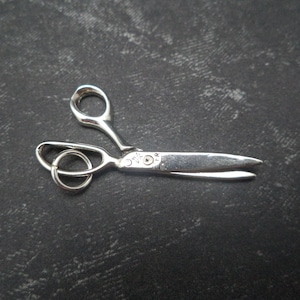 STERLING SILVER 3D Scissor Charm for Charm Bracelet