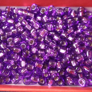 Size #6 SB SL Purple #26 Seed Beads - Approximately 25 Grams