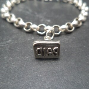 STERLING SILVER 3D PAID Stamp Charm for Charm Bracelet